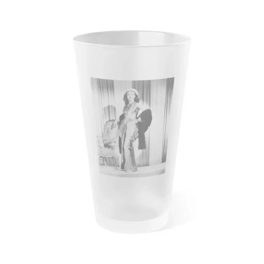Paulette Goddard #202 (Vintage Female Icon) Frosted Pint Glass 16oz 16oz Frosted - Go Mug Yourself