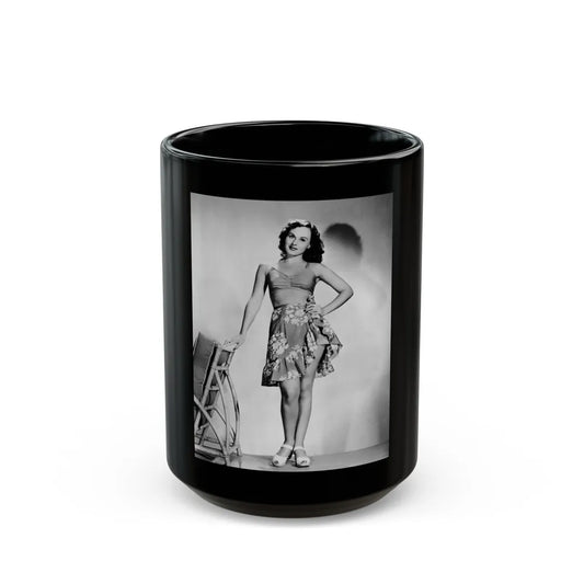 Paulette Goddard #203 (Vintage Female Icon) Black Coffee Mug-15oz-Go Mug Yourself