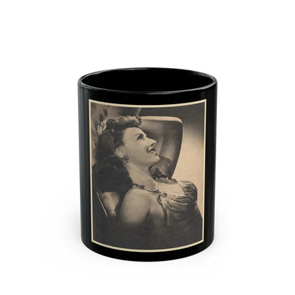 Paulette Goddard #204 (Vintage Female Icon) Black Coffee Mug-11oz-Go Mug Yourself