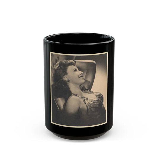 Paulette Goddard #204 (Vintage Female Icon) Black Coffee Mug-15oz-Go Mug Yourself