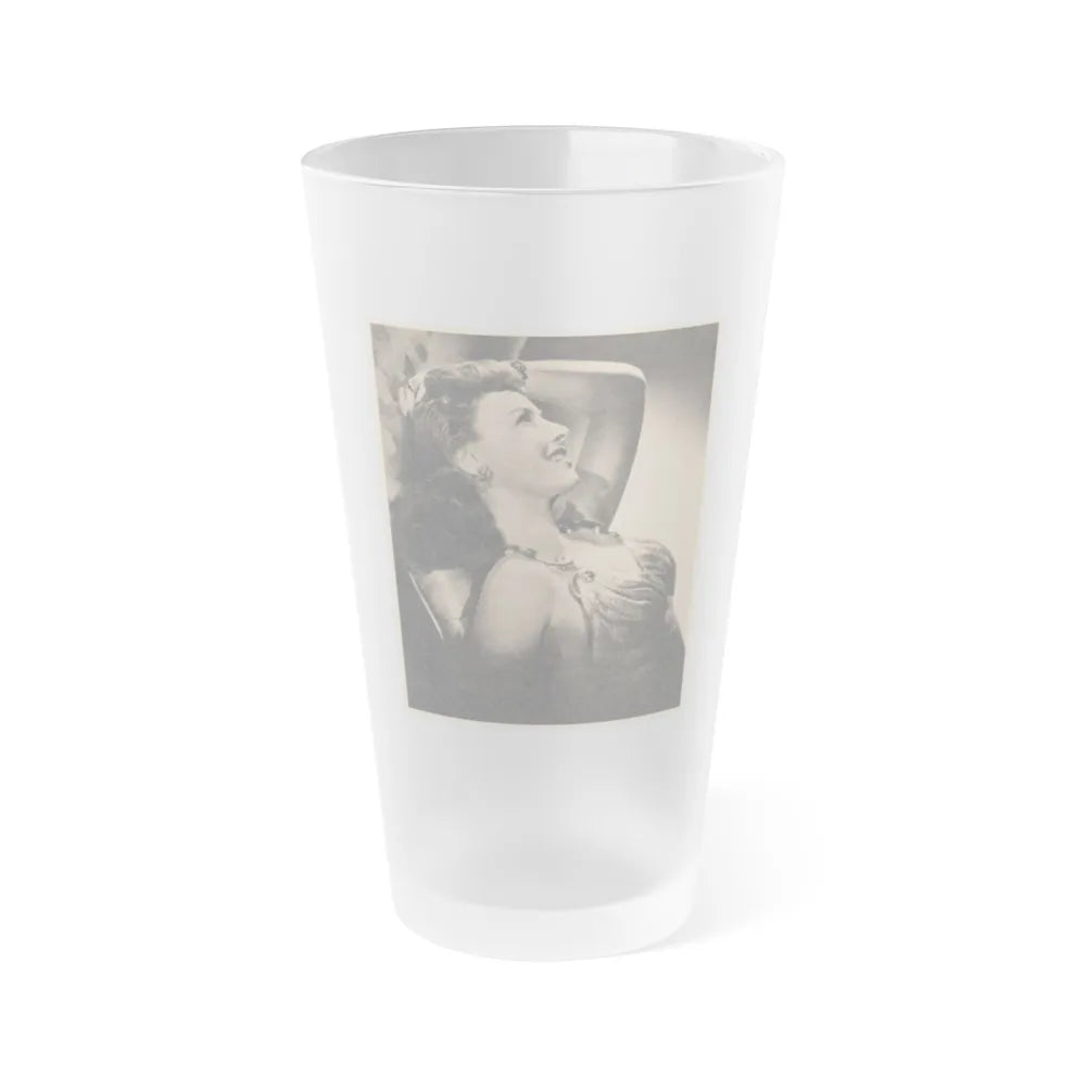 Paulette Goddard #204 (Vintage Female Icon) Frosted Pint Glass 16oz-16oz-Frosted-Go Mug Yourself