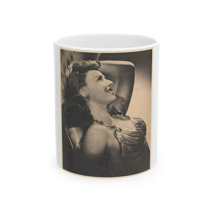 Paulette Goddard #204 (Vintage Female Icon) White Coffee Mug-11oz-Go Mug Yourself