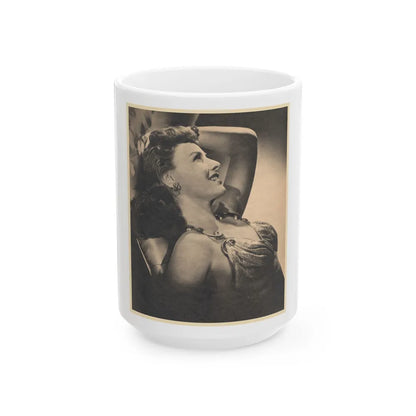 Paulette Goddard #204 (Vintage Female Icon) White Coffee Mug-15oz-Go Mug Yourself