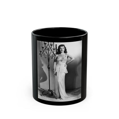 Paulette Goddard #206 (Vintage Female Icon) Black Coffee Mug-11oz-Go Mug Yourself