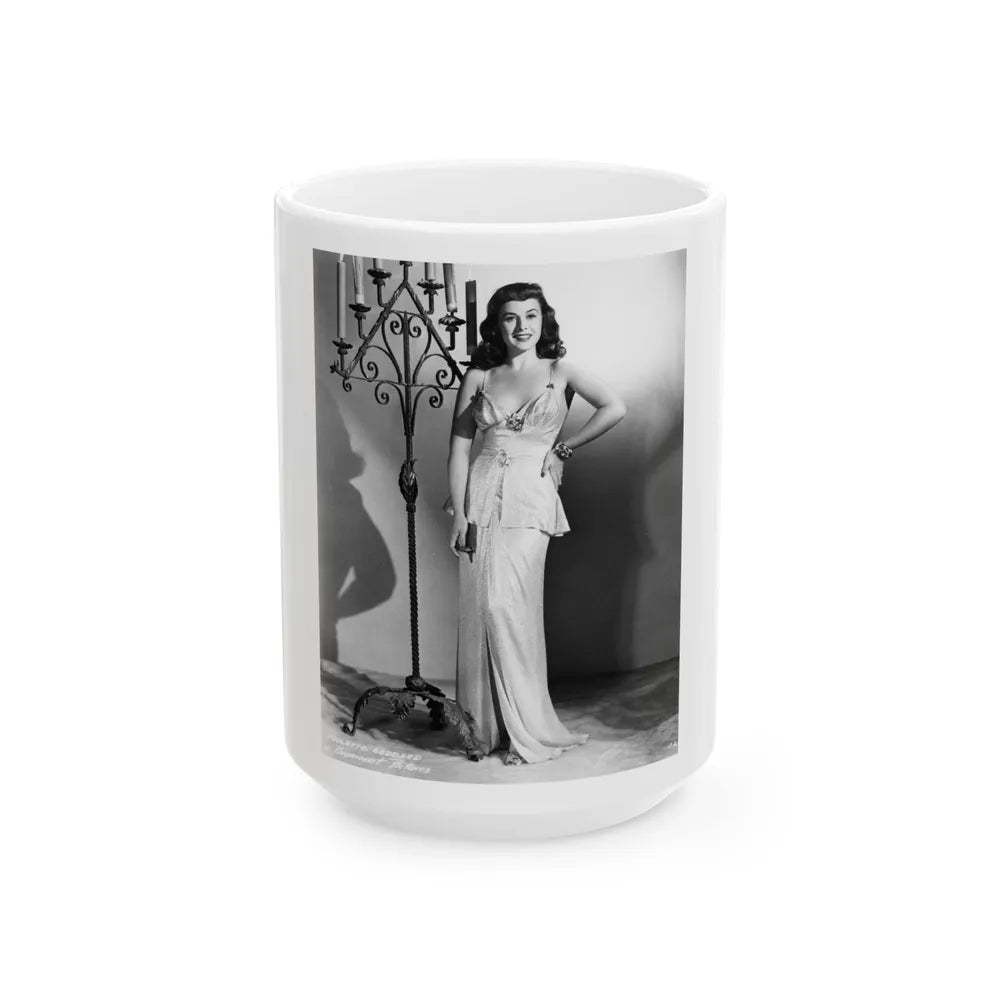 Paulette Goddard #206 (Vintage Female Icon) White Coffee Mug-15oz-Go Mug Yourself