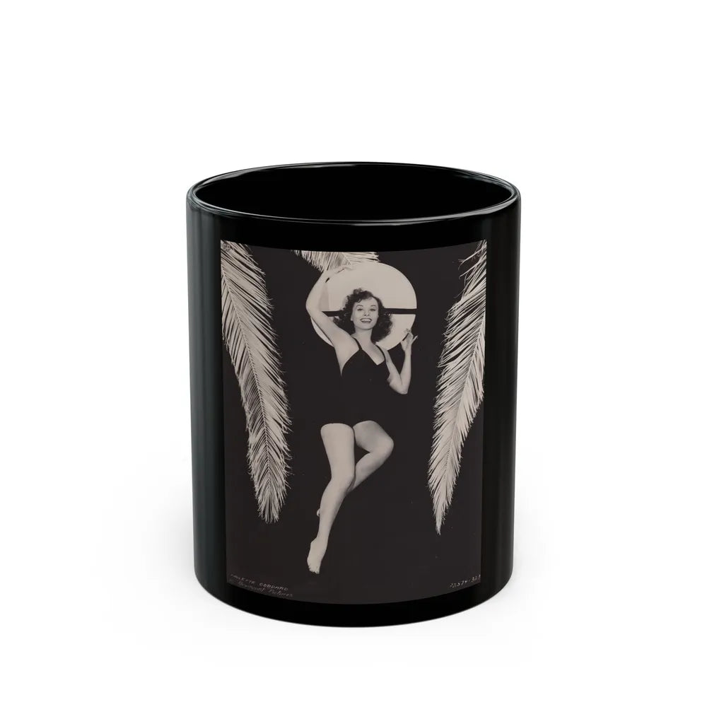 Paulette Goddard #209 (Vintage Female Icon) Black Coffee Mug-11oz-Go Mug Yourself