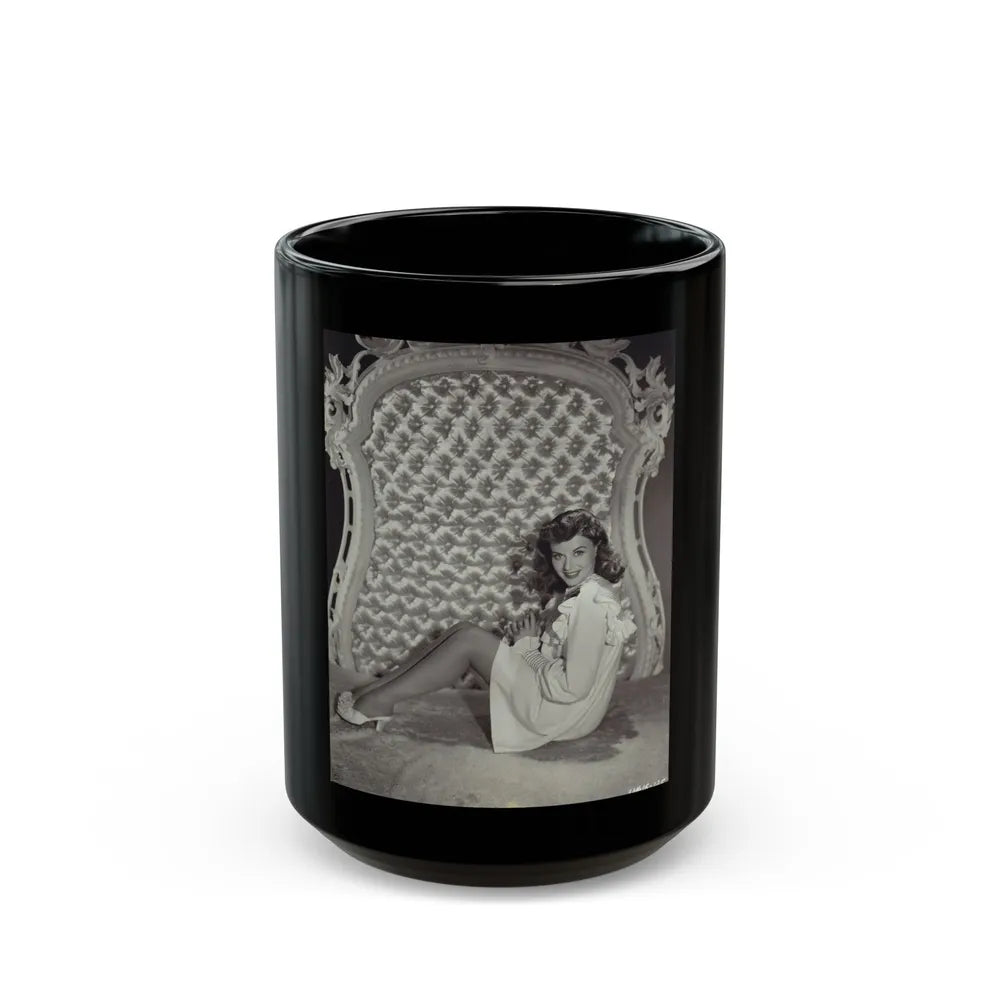 Paulette Goddard #210 (Vintage Female Icon) Black Coffee Mug-15oz-Go Mug Yourself