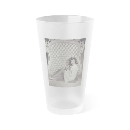 Paulette Goddard #210 (Vintage Female Icon) Frosted Pint Glass 16oz-16oz-Frosted-Go Mug Yourself