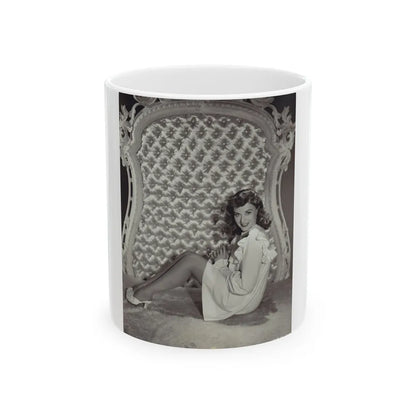 Paulette Goddard #210 (Vintage Female Icon) White Coffee Mug-11oz-Go Mug Yourself