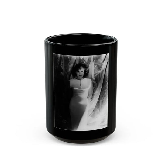 Paulette Goddard #39 (Vintage Female Icon) Black Coffee Mug-15oz-Go Mug Yourself