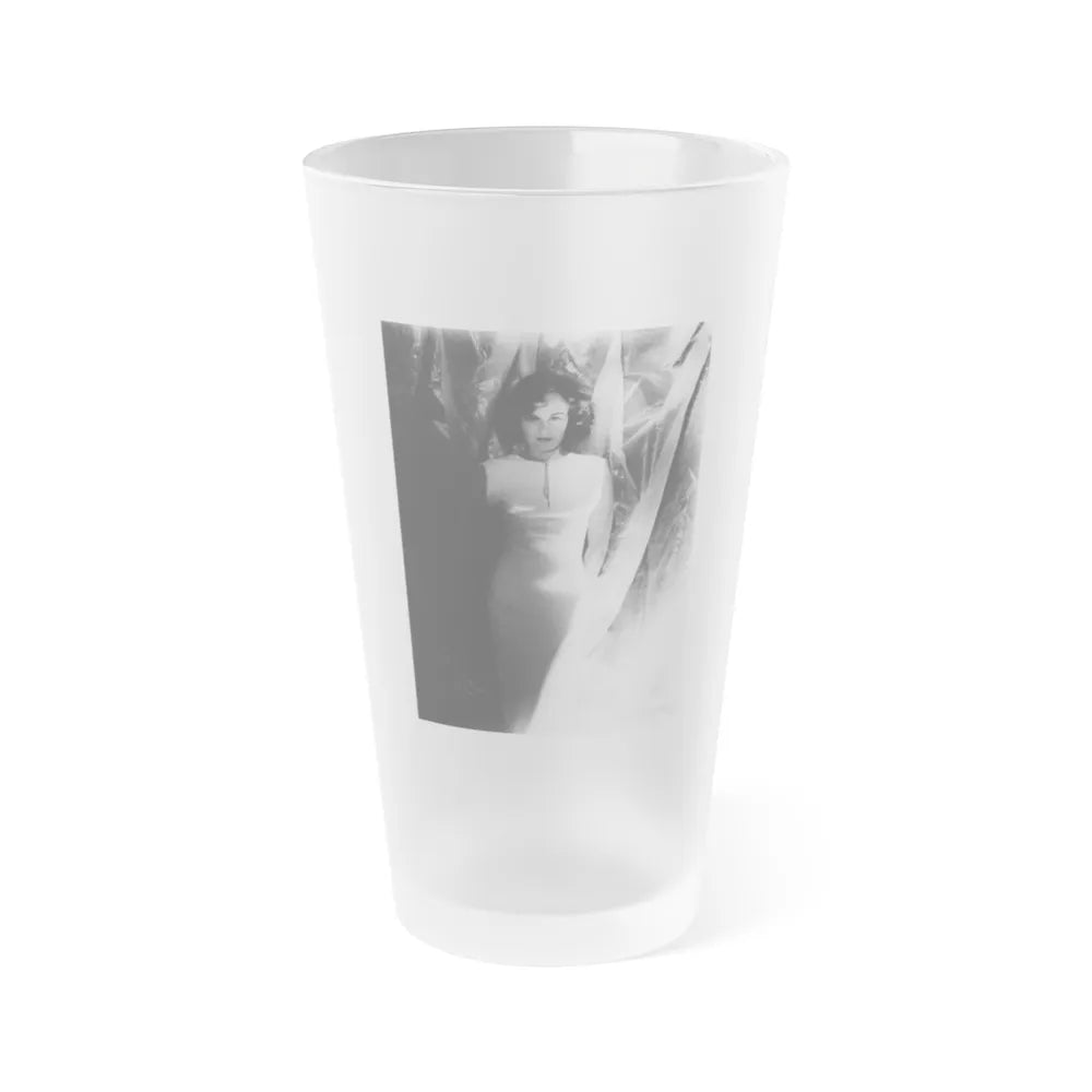 Paulette Goddard #39 (Vintage Female Icon) Frosted Pint Glass 16oz-16oz-Frosted-Go Mug Yourself