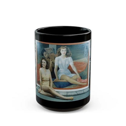 Paulette Goddard #59 (Vintage Female Icon) Black Coffee Mug-15oz-Go Mug Yourself