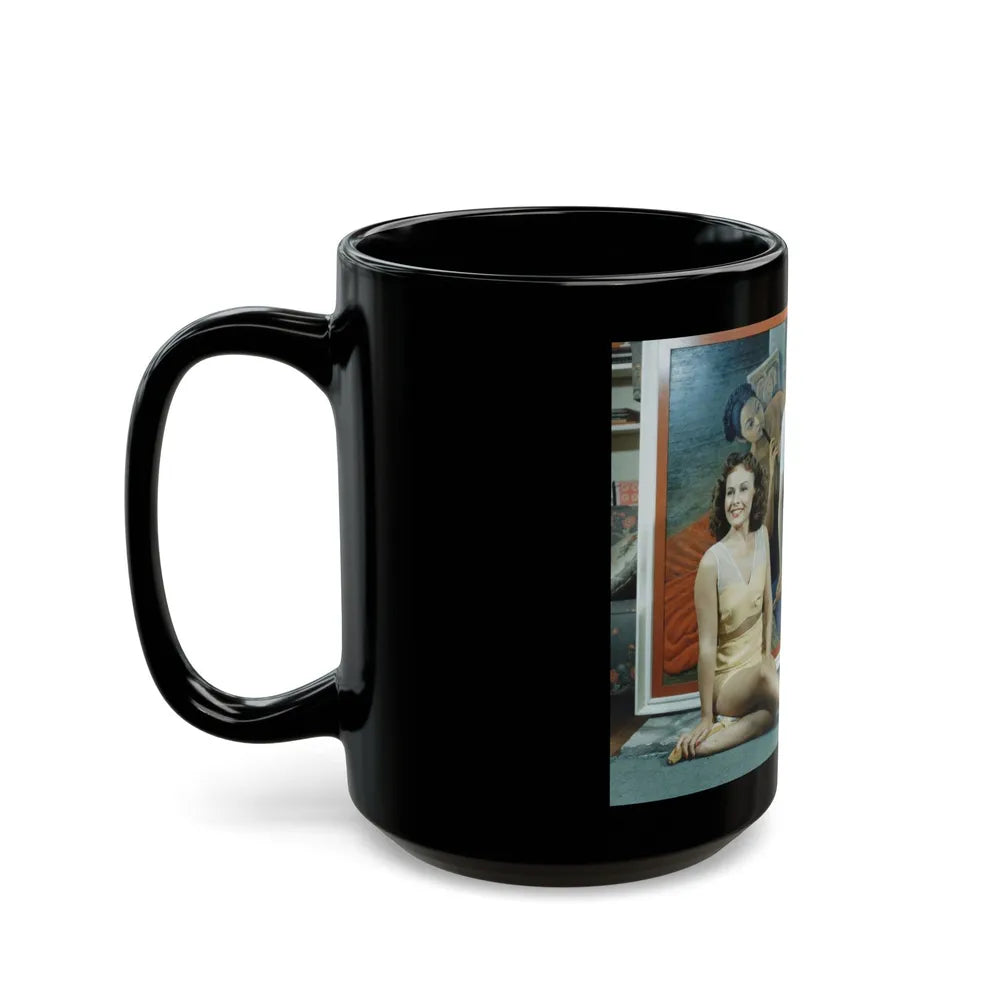 Paulette Goddard #59 (Vintage Female Icon) Black Coffee Mug-Go Mug Yourself