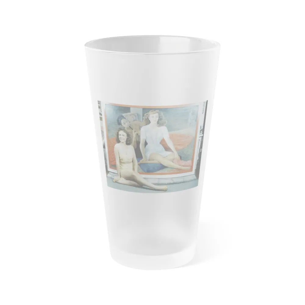 Paulette Goddard #59 (Vintage Female Icon) Frosted Pint Glass 16oz-16oz-Frosted-Go Mug Yourself