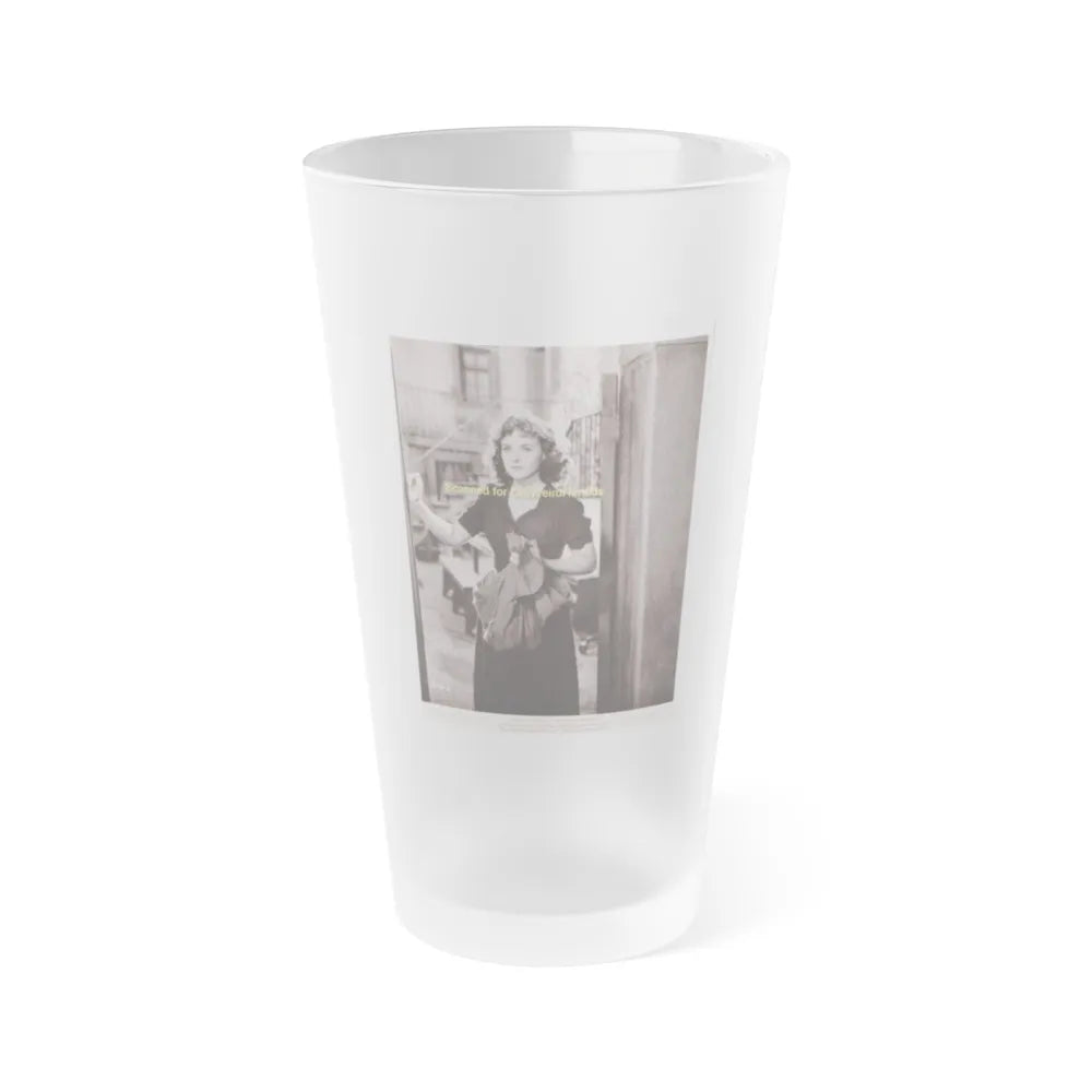 Paulette Goddard #71 (Vintage Female Icon) Frosted Pint Glass 16oz-16oz-Frosted-Go Mug Yourself