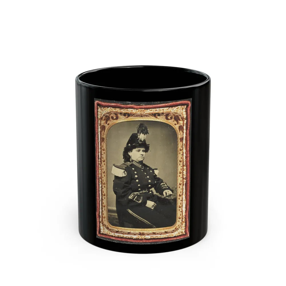 Pauline Cushman In Military-Style Costume (U.S. Civil War) Black Coffee Mug-11oz-Go Mug Yourself