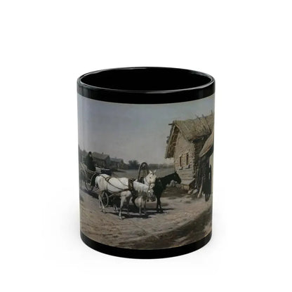 Pavel Osipovich Kovalevsky (1843-1903) White Night - Black Coffee Mug 11oz - Go Mug Yourself