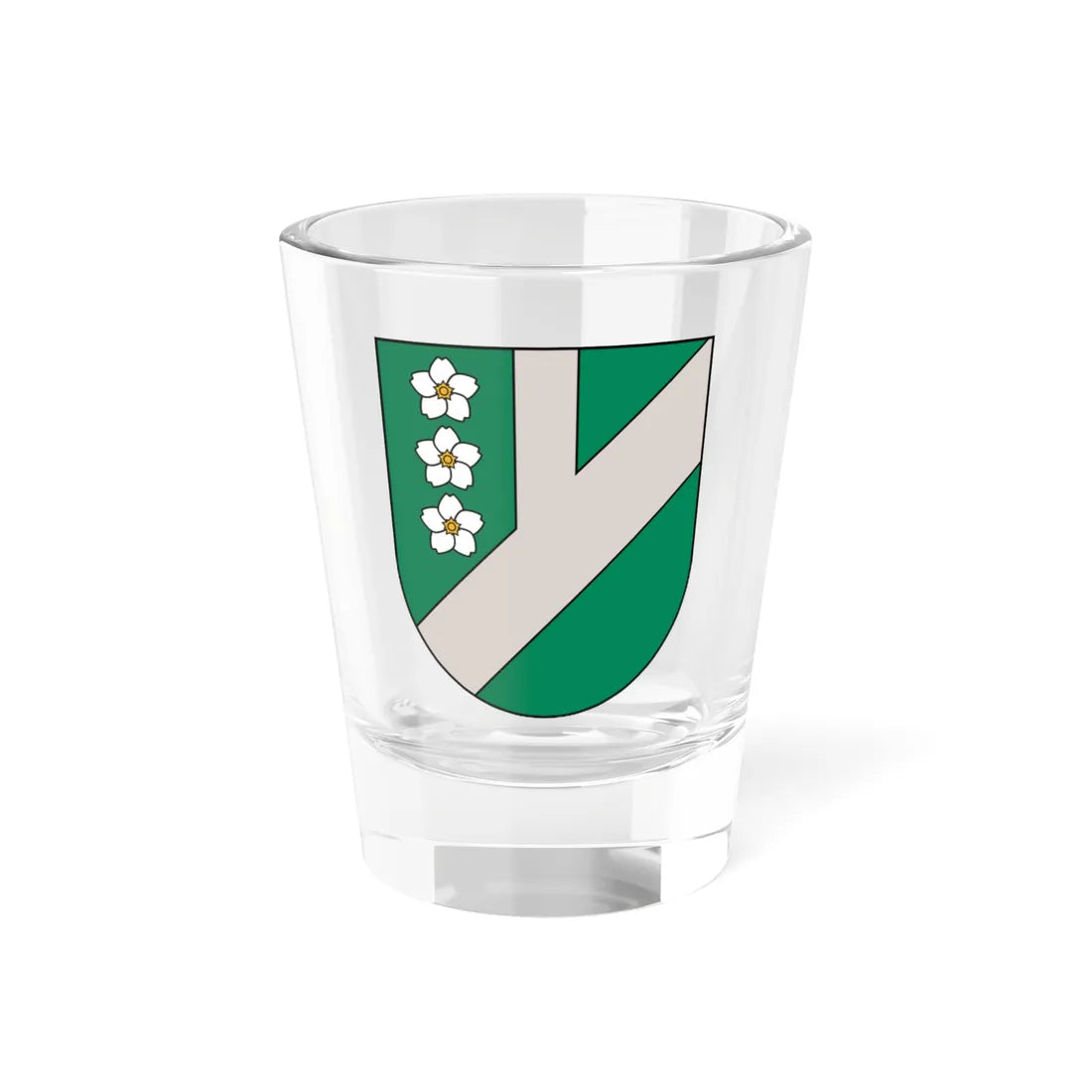 Pļaviņu novads COA (Latvia) (Coat of Arms) Shot Glass 1.5oz 1.5oz - Go Mug Yourself