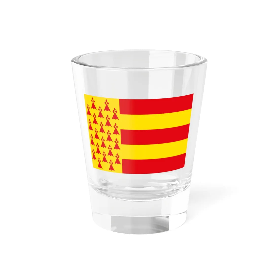 Pays Bigouden traditional district flag (France) Shot Glass 1.5oz 1.5oz - Go Mug Yourself