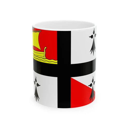 Pays de Guerande Flag (France) White Coffee Mug 11oz - Go Mug Yourself