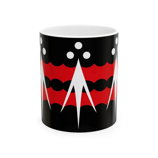 Pays de Lorient traditional district flag (France) White Coffee Mug 11oz - Go Mug Yourself