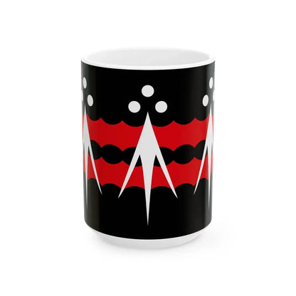 Pays de Lorient traditional district flag (France) White Coffee Mug 15oz - Go Mug Yourself