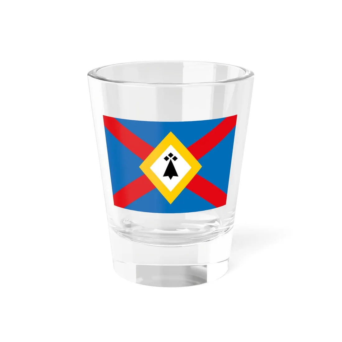 Pays de Loudeac District Flag (France) Shot Glass 1.5oz 1.5oz - Go Mug Yourself