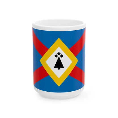 Pays de Loudeac District Flag (France) White Coffee Mug 15oz - Go Mug Yourself