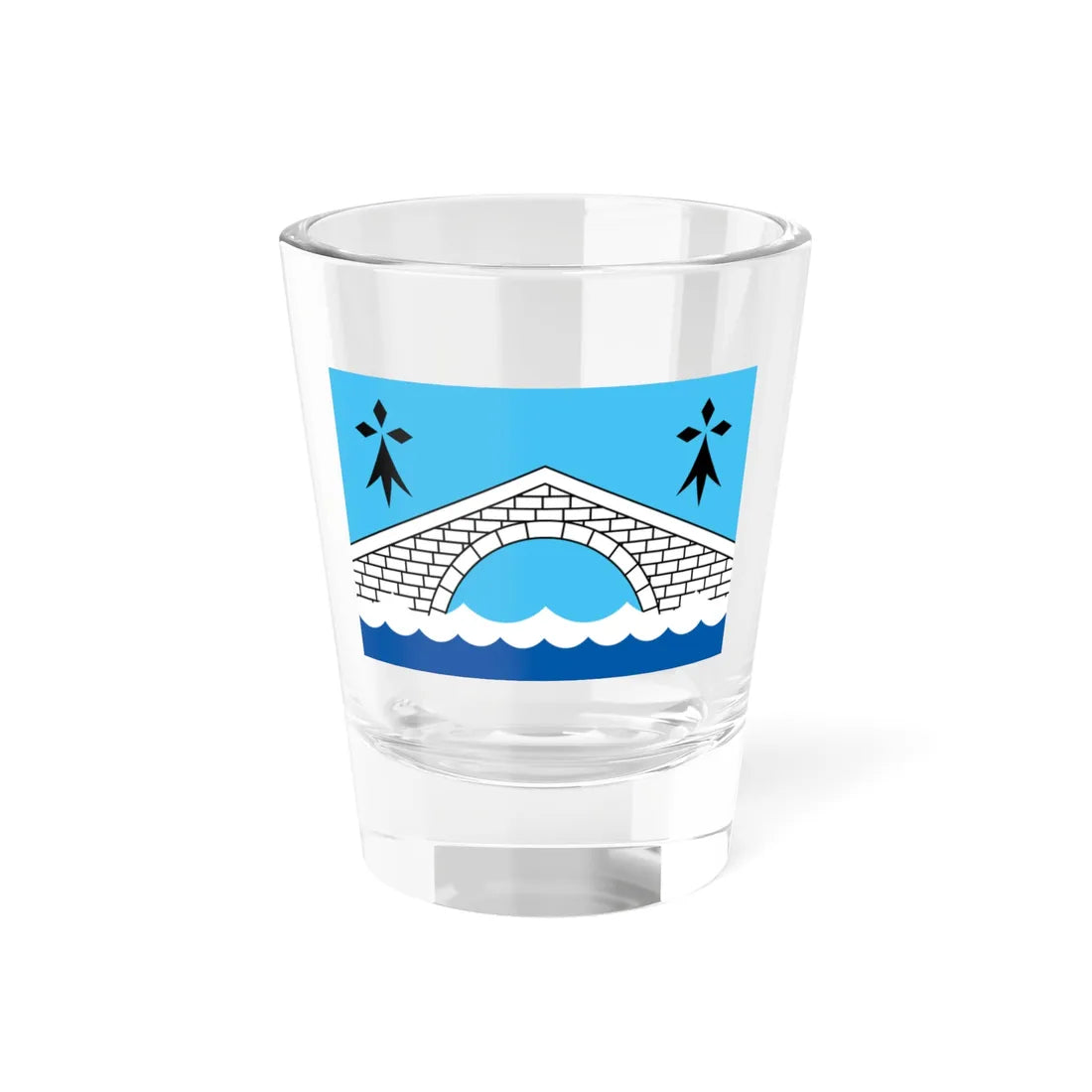 Pays de Pontivy traditional district flag (France) Shot Glass 1.5oz 1.5oz - Go Mug Yourself