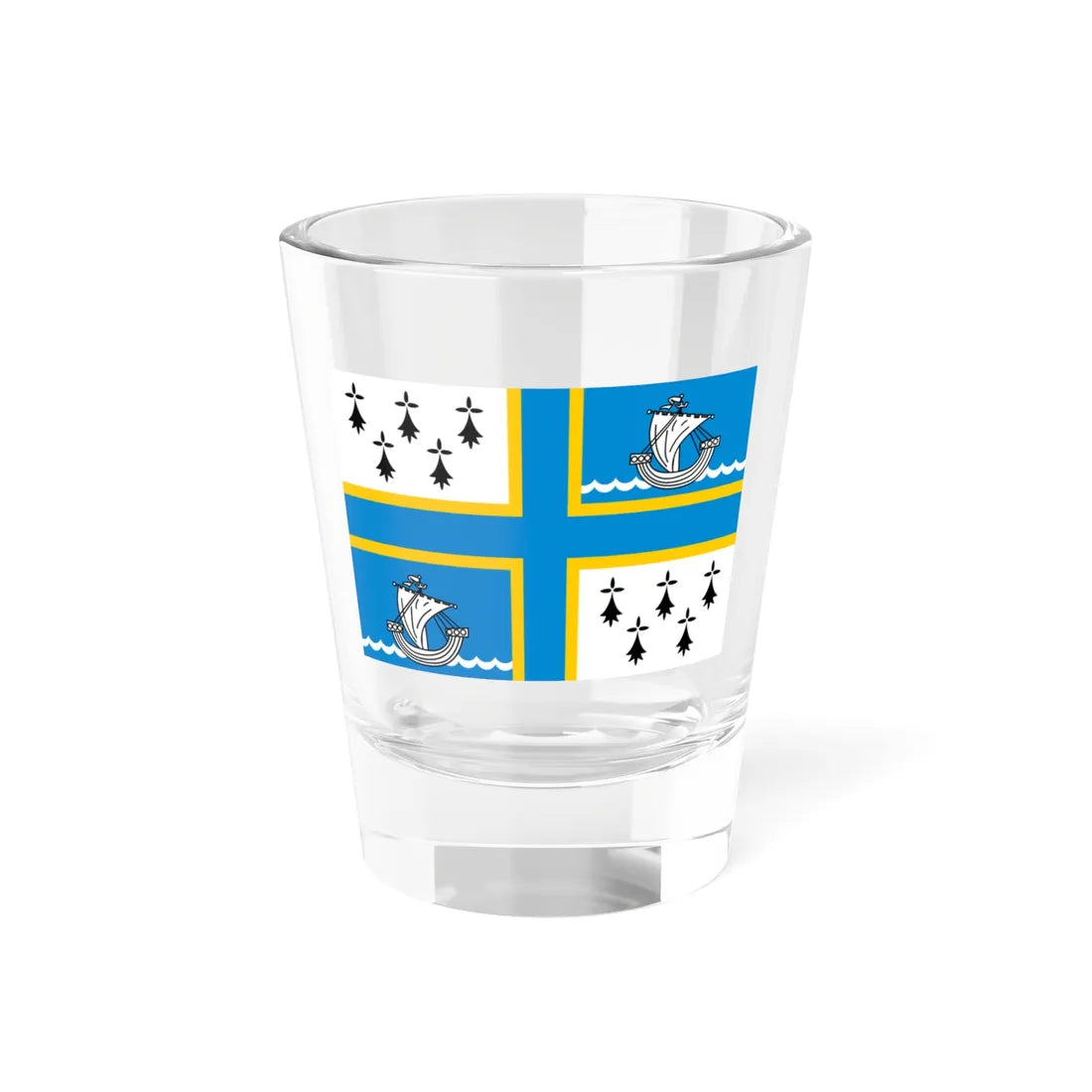 Pays de Redon traditional district flag (France) Shot Glass 1.5oz 1.5oz - Go Mug Yourself