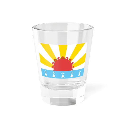 Pays Rouzig traditional district flag (France) Shot Glass 1.5oz 1.5oz - Go Mug Yourself
