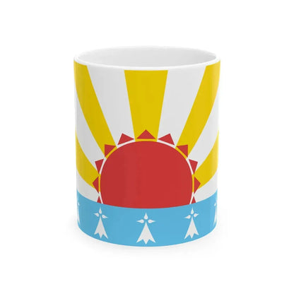 Pays Rouzig traditional district flag (France) White Coffee Mug 11oz - Go Mug Yourself
