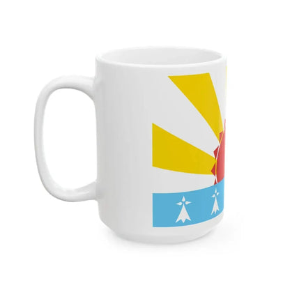 Pays Rouzig traditional district flag (France) White Coffee Mug - Go Mug Yourself