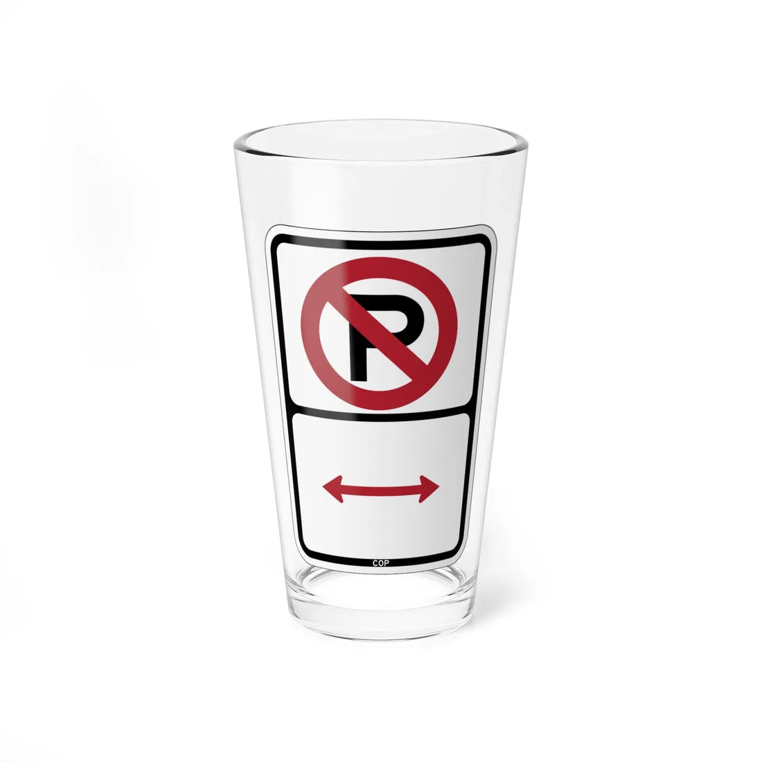 PBOT Road sign P1000D (Oregon) (Road Sign) Pint Glass 16oz 16oz - Go Mug Yourself