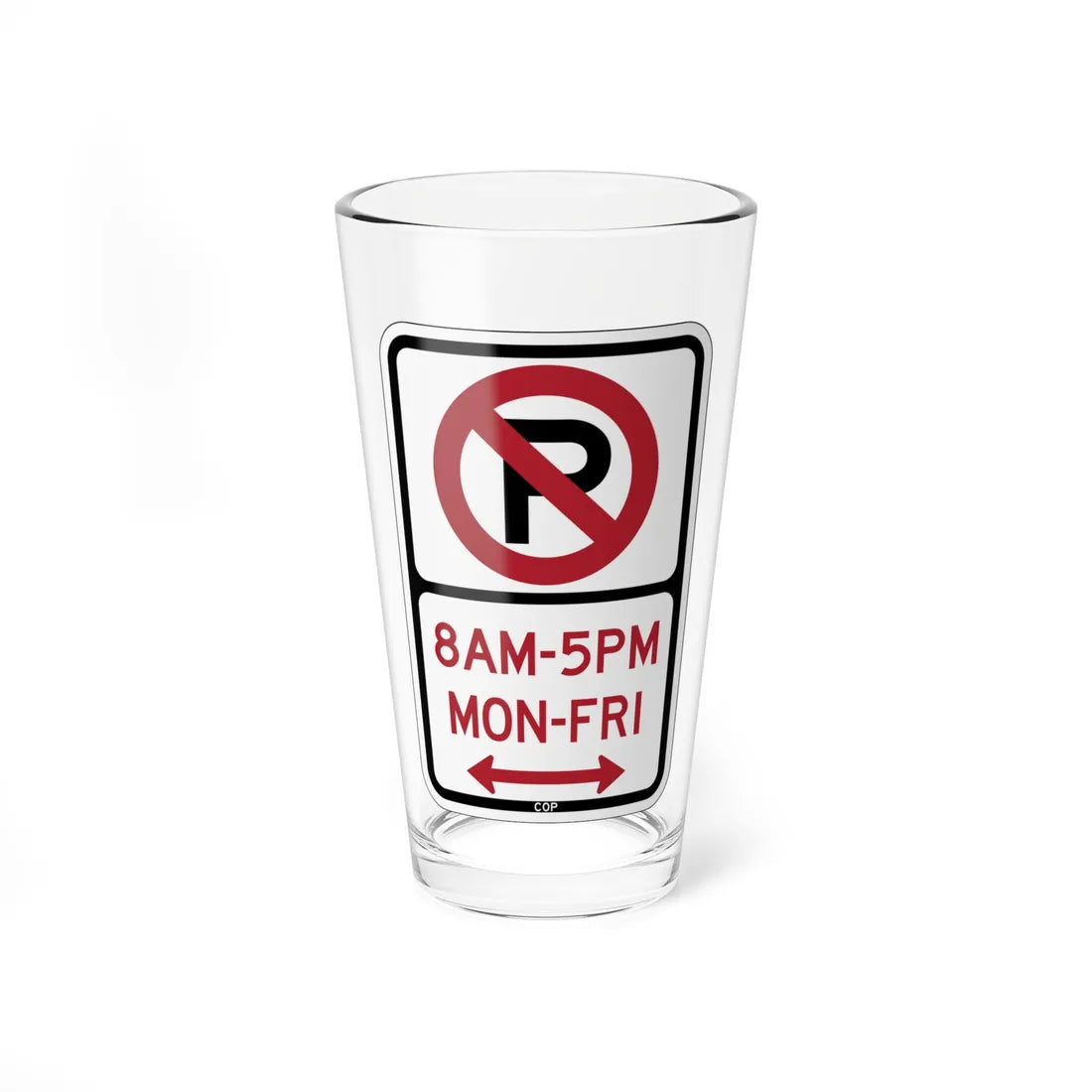PBOT Road sign P1080D (Oregon) (Road Sign) Pint Glass 16oz 16oz - Go Mug Yourself