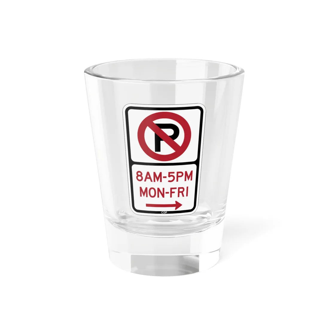 PBOT Road sign P1080R (Oregon) (Road Sign) Shot Glass 1.5oz 1.5oz - Go Mug Yourself