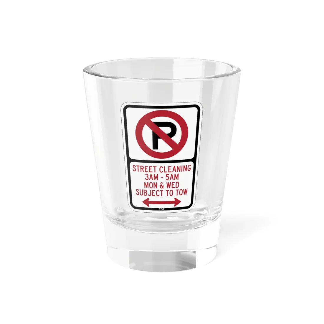 PBOT Road sign P1100D (Oregon) (Road Sign) Shot Glass 1.5oz 1.5oz - Go Mug Yourself