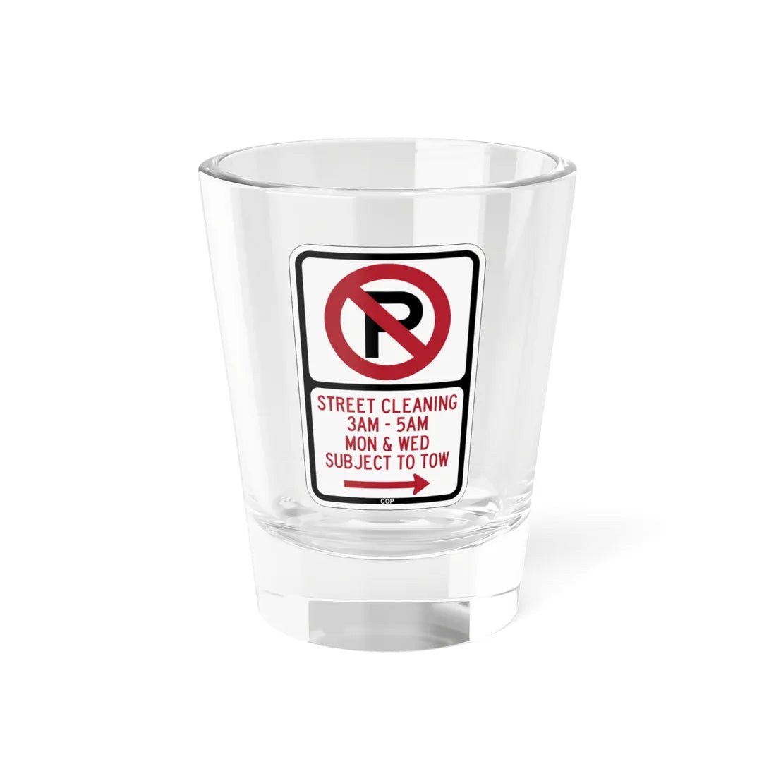 PBOT Road sign P1100L (Oregon) (Road Sign) Shot Glass 1.5oz 1.5oz - Go Mug Yourself