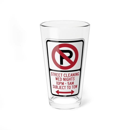PBOT Road sign P1110D (Oregon) (Road Sign) Pint Glass 16oz 16oz - Go Mug Yourself