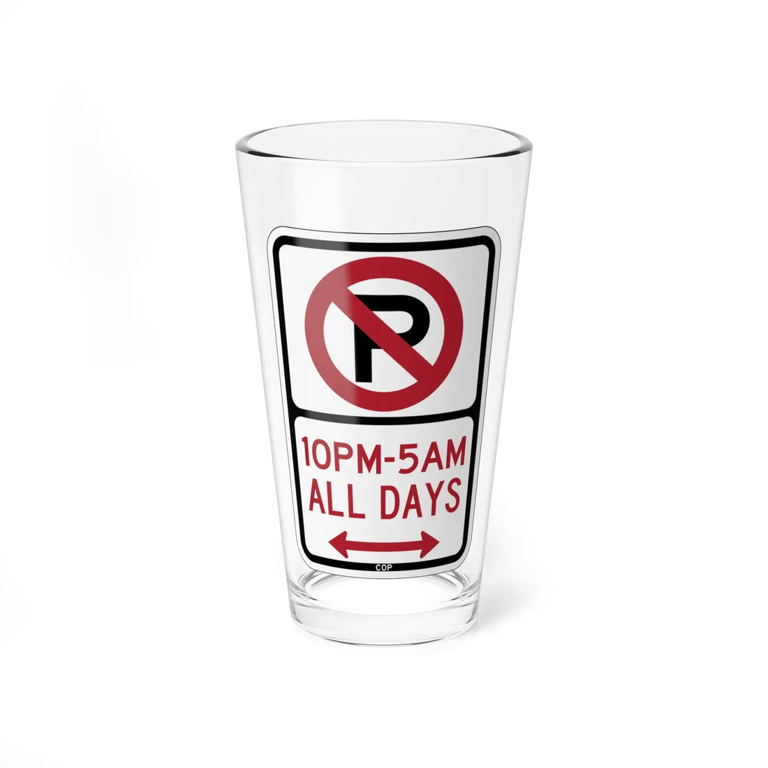 PBOT Road sign P1190D (Oregon) (Road Sign) Pint Glass 16oz 16oz - Go Mug Yourself