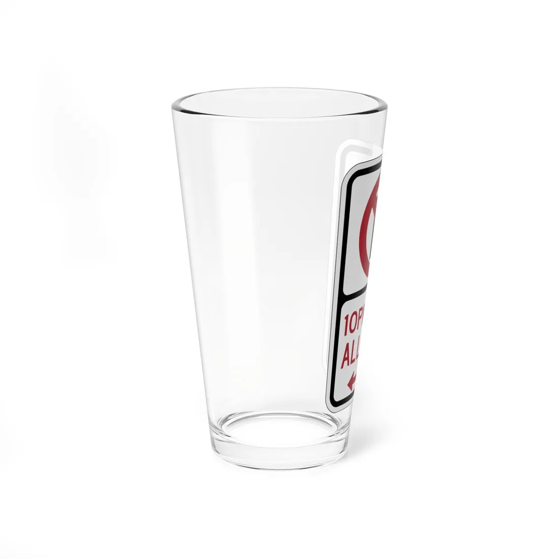 PBOT Road sign P1190D (Oregon) (Road Sign) Pint Glass 16oz - Go Mug Yourself