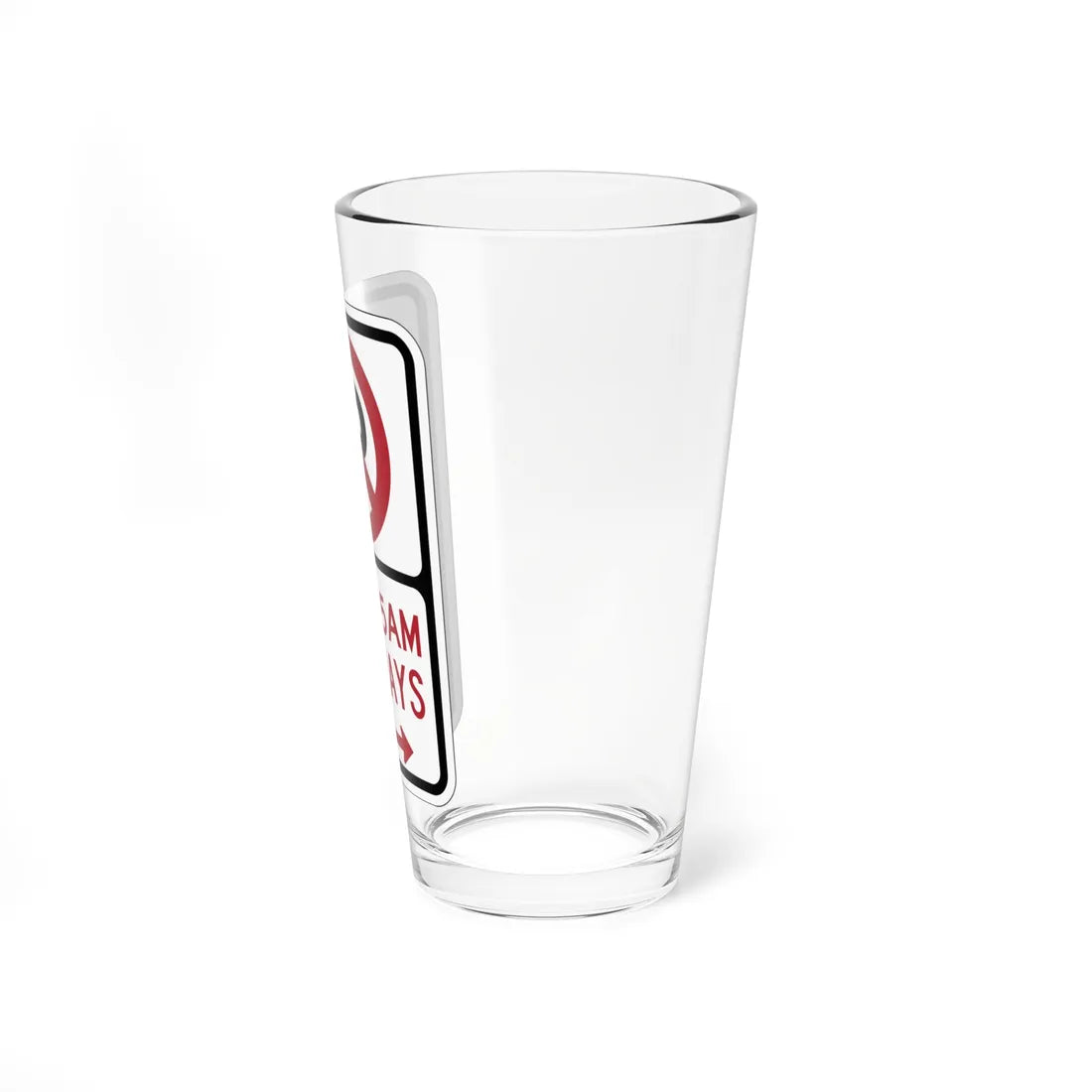 PBOT Road sign P1190D (Oregon) (Road Sign) Pint Glass 16oz - Go Mug Yourself