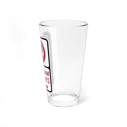 PBOT Road sign P1190D (Oregon) (Road Sign) Pint Glass 16oz - Go Mug Yourself