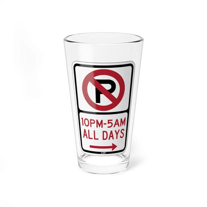 PBOT Road sign P1190R (Oregon) (Road Sign) Pint Glass 16oz 16oz - Go Mug Yourself