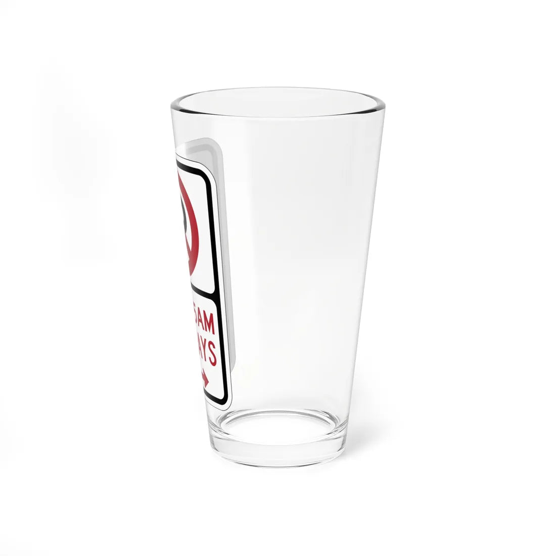 PBOT Road sign P1190R (Oregon) (Road Sign) Pint Glass 16oz - Go Mug Yourself