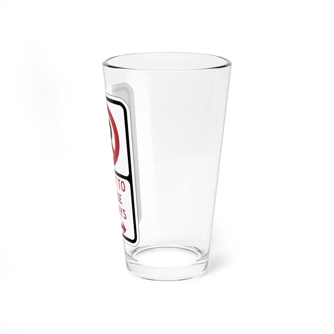 PBOT Road sign P1230D (Oregon) (Road Sign) Pint Glass 16oz - Go Mug Yourself