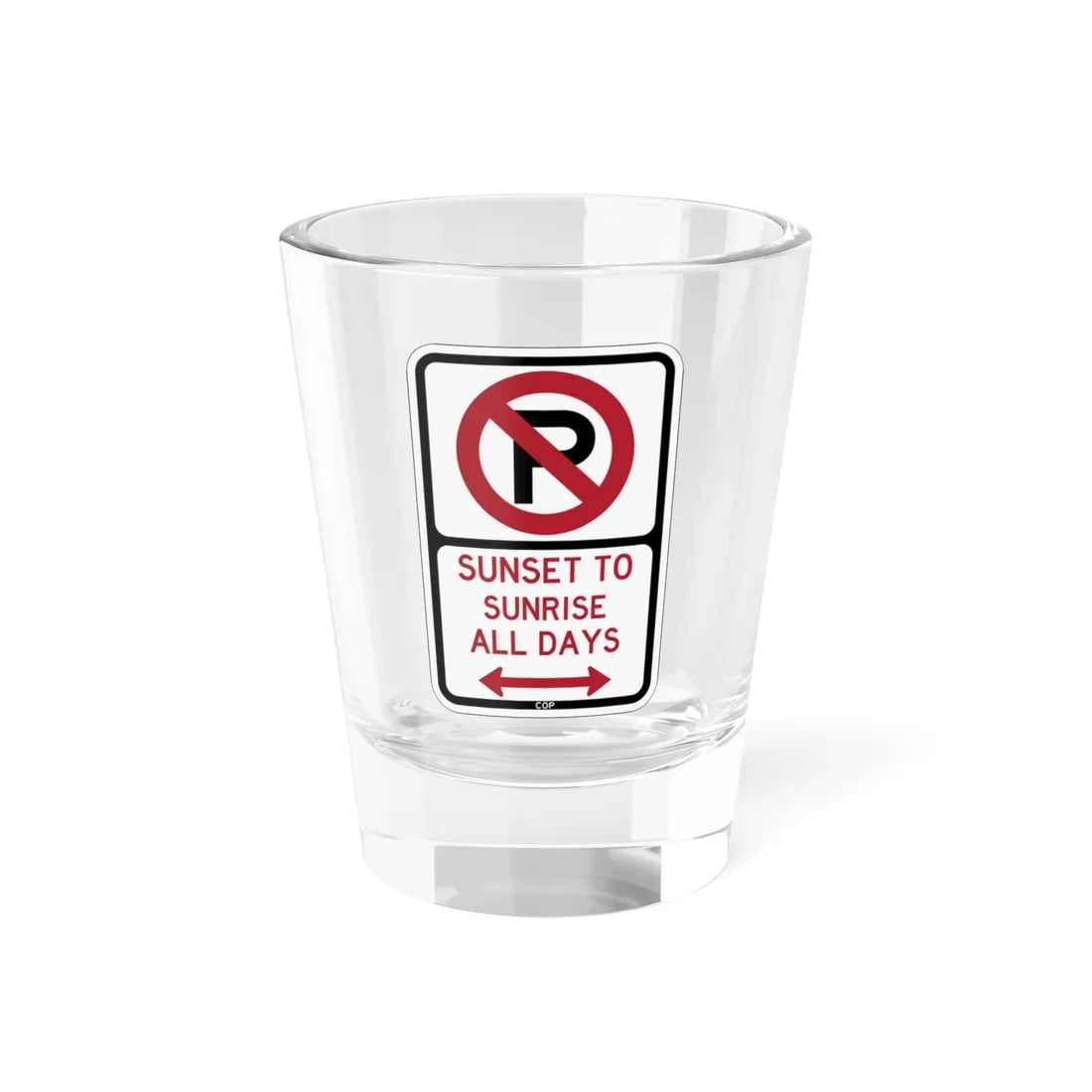 PBOT Road sign P1230D (Oregon) (Road Sign) Shot Glass 1.5oz 1.5oz - Go Mug Yourself