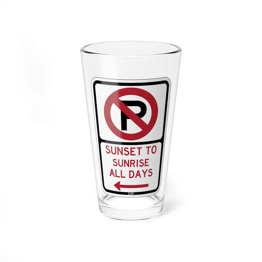 PBOT Road sign P1230L (Oregon) (Road Sign) Pint Glass 16oz 16oz - Go Mug Yourself