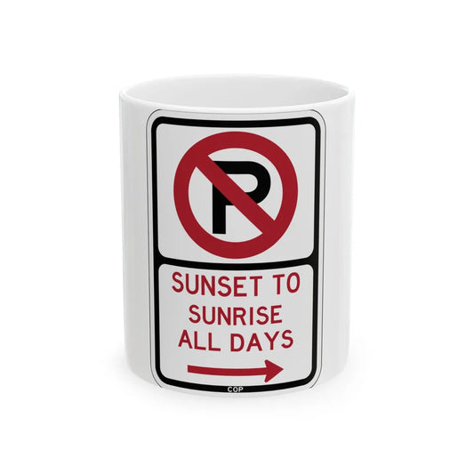 PBOT Road sign P1230R (Oregon) (Road Sign) White Coffee Mug 11oz - Go Mug Yourself