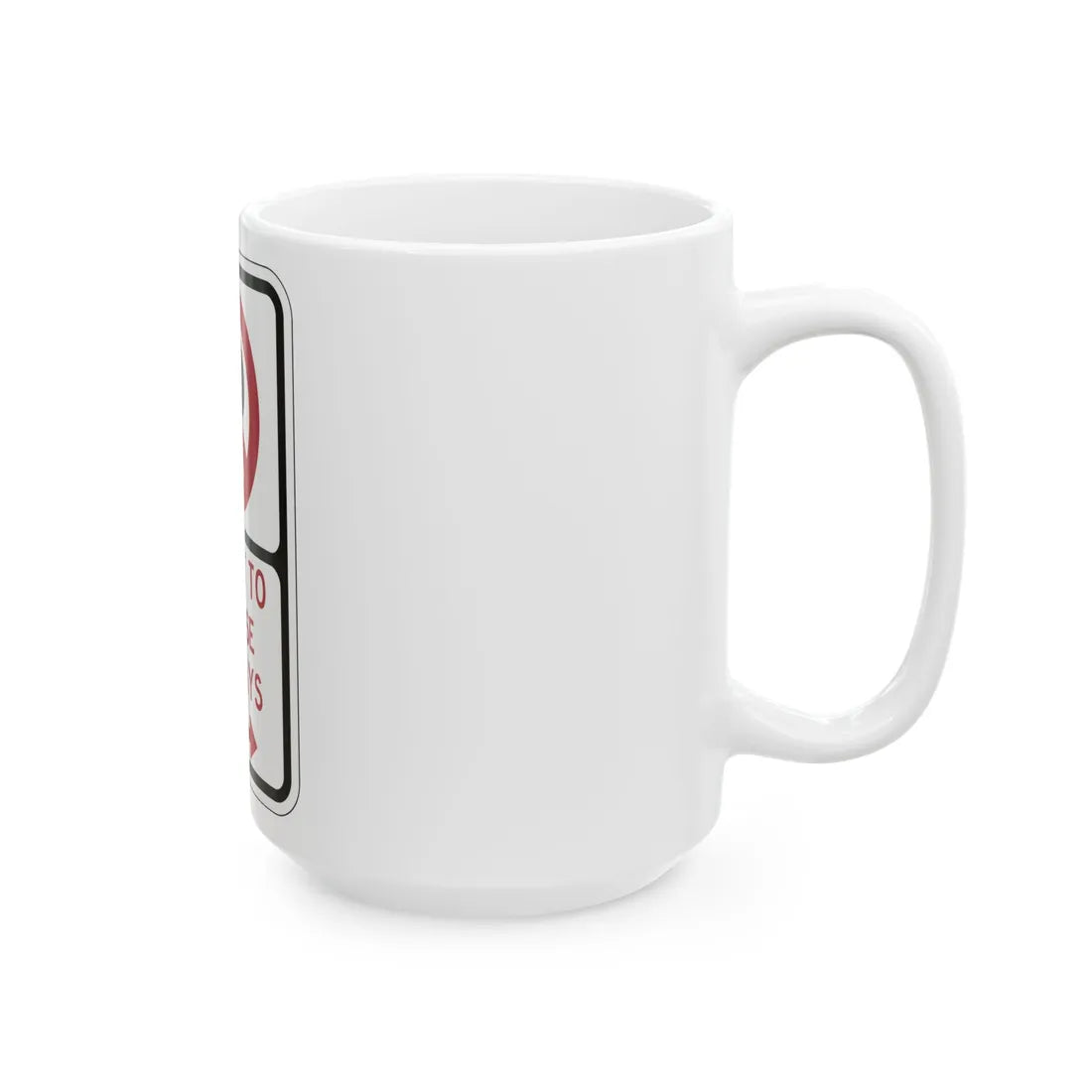 PBOT Road sign P1230R (Oregon) (Road Sign) White Coffee Mug - Go Mug Yourself